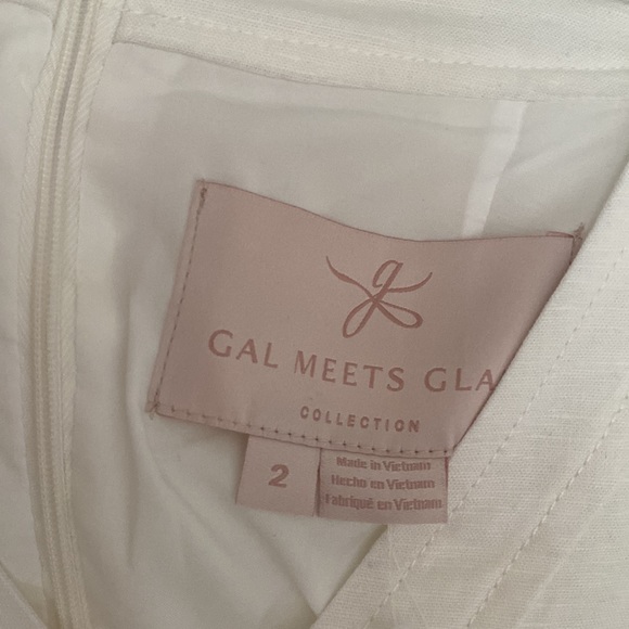 White Gal Meets Glam Linen Cotton Blend Midi dress - Picture 2 of 4